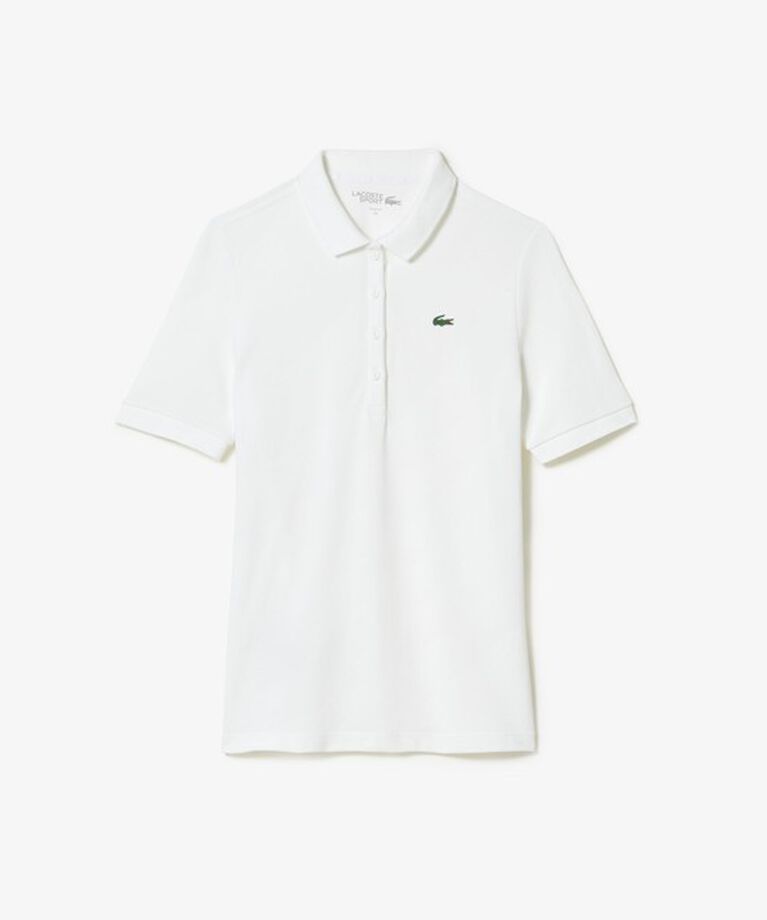 LACOSTE「【EC限定】オーガニックコットン 鹿の子 ウィメンズソリッドゴルフポロシャツ」|ポロシャツ|