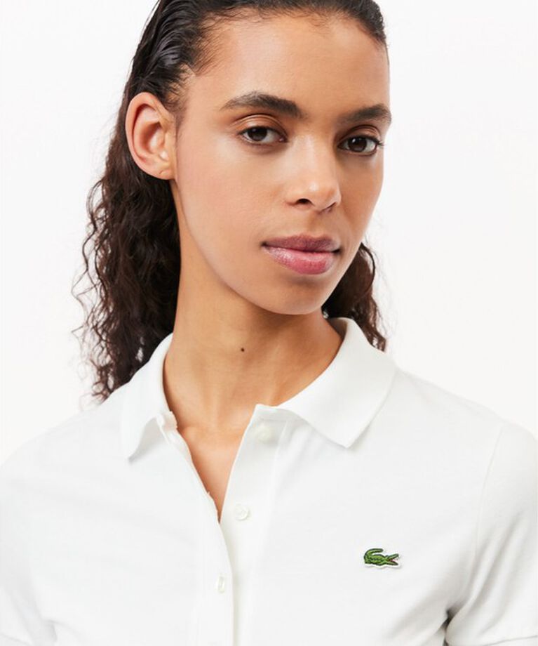 LACOSTE「【EC限定】オーガニックコットン 鹿の子 ウィメンズソリッドゴルフポロシャツ」|ポロシャツ|
