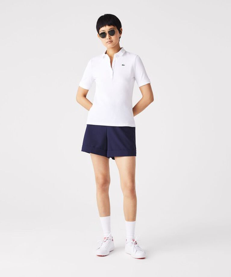 LACOSTE「【EC限定】オーガニックコットン 鹿の子 ウィメンズソリッドゴルフポロシャツ」|ポロシャツ|