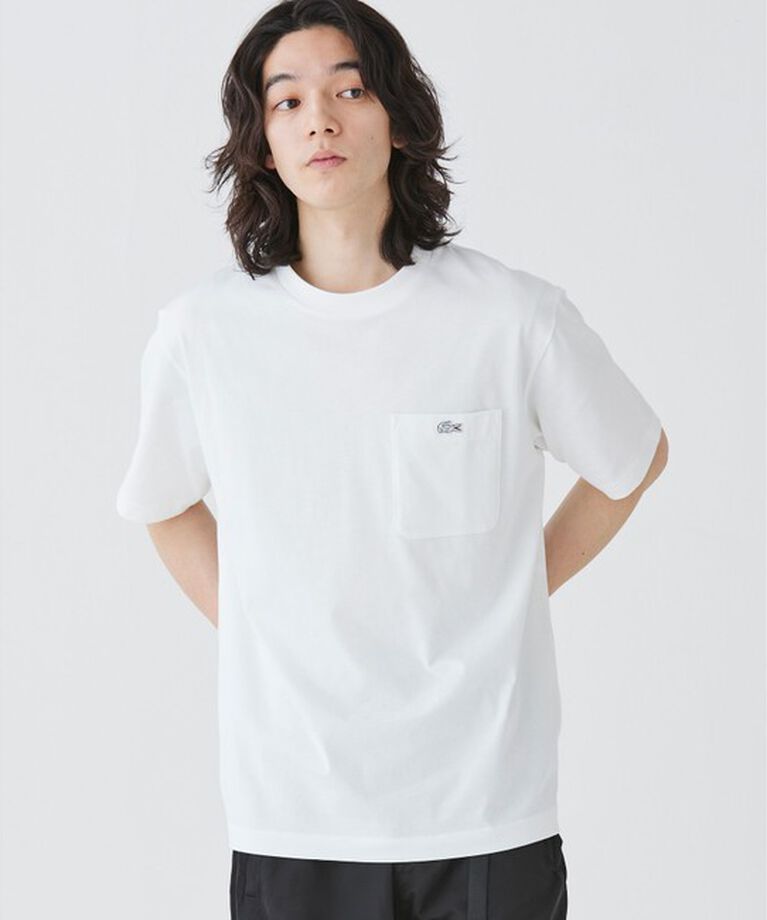 LACOSTE「アウトラインクロックポケット半袖Tシャツ」|Tシャツ・カットソー|