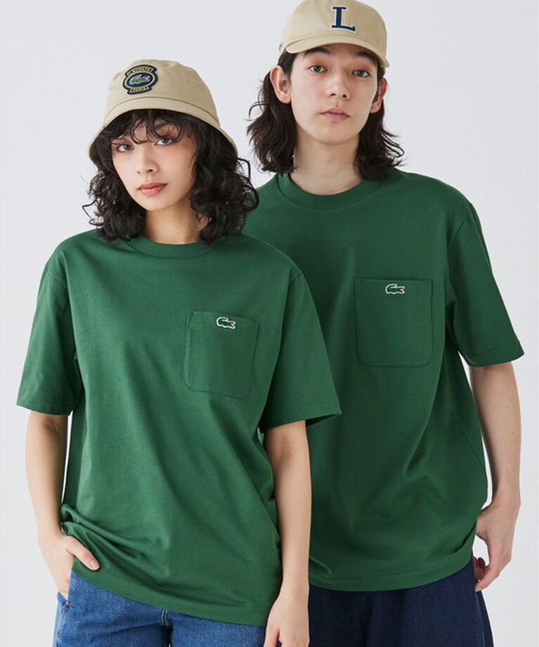 LACOSTE「アウトラインクロックポケット半袖Tシャツ」|Tシャツ・カットソー|グリーン