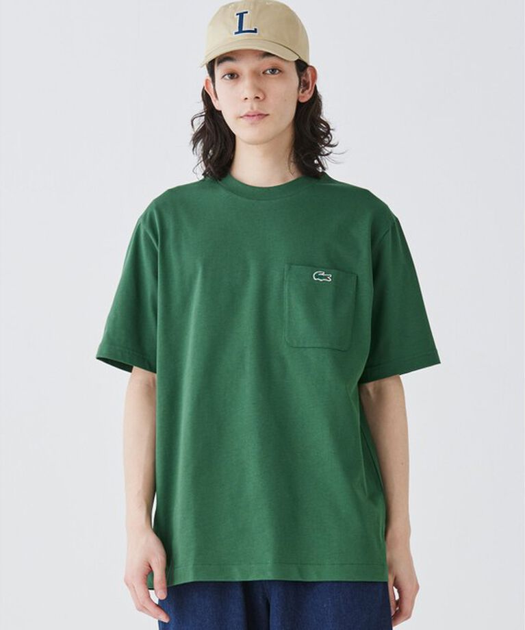 LACOSTE「アウトラインクロックポケット半袖Tシャツ」|Tシャツ・カットソー|