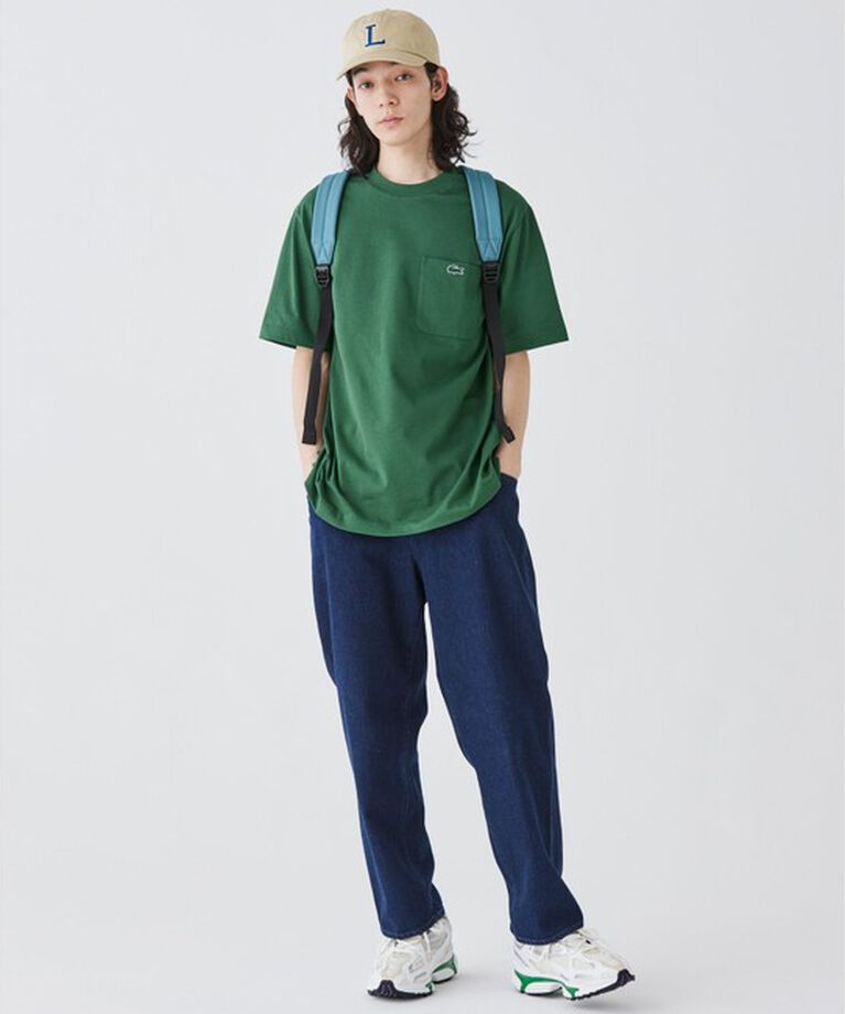 LACOSTE「アウトラインクロックポケット半袖Tシャツ」|Tシャツ・カットソー|