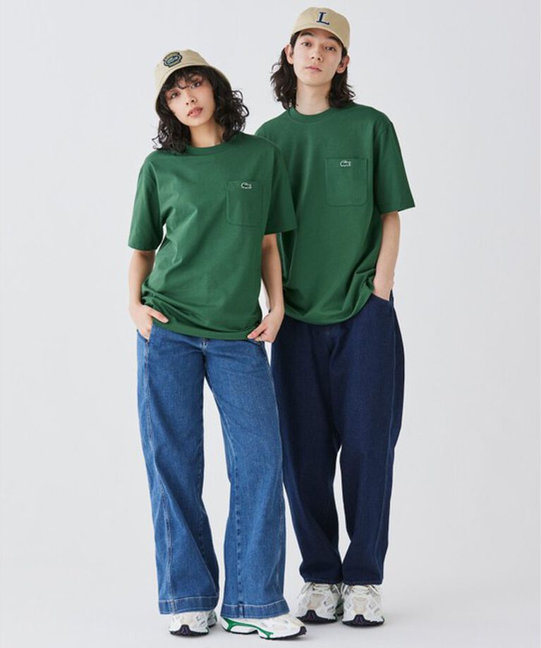 LACOSTE「アウトラインクロックポケット半袖Tシャツ」|Tシャツ・カットソー|