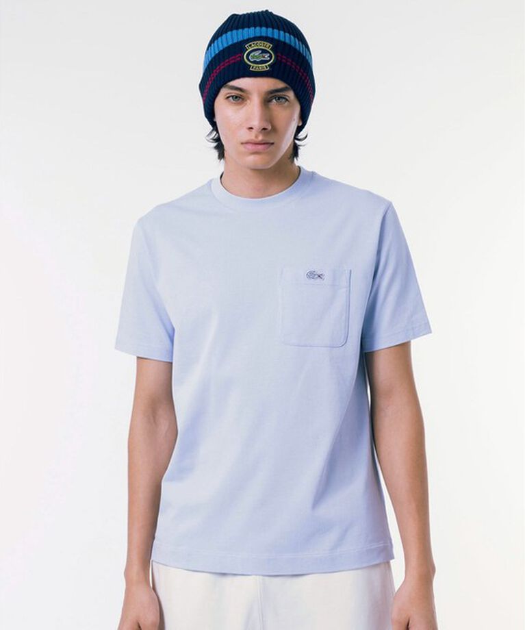 LACOSTE「アウトラインクロックポケット半袖Tシャツ」|Tシャツ・カットソー|ライトブルー