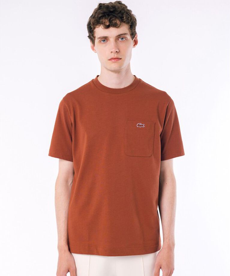 LACOSTE「アウトラインクロックポケット半袖Tシャツ」|Tシャツ・カットソー|ブラウン