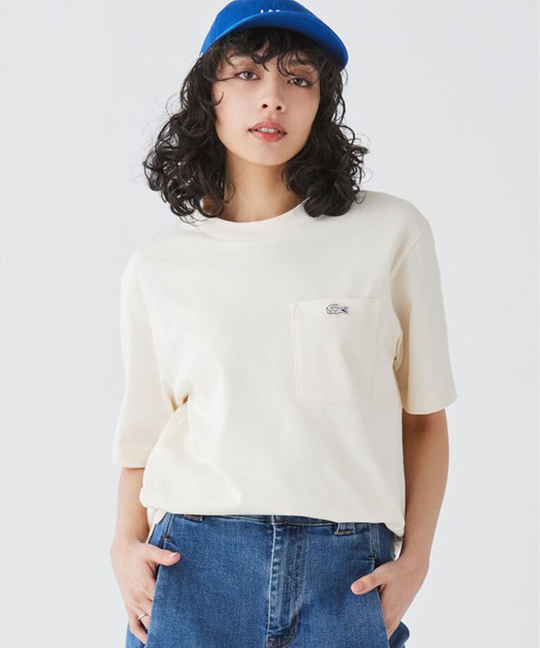 LACOSTE「アウトラインクロックポケット半袖Tシャツ」|Tシャツ・カットソー|