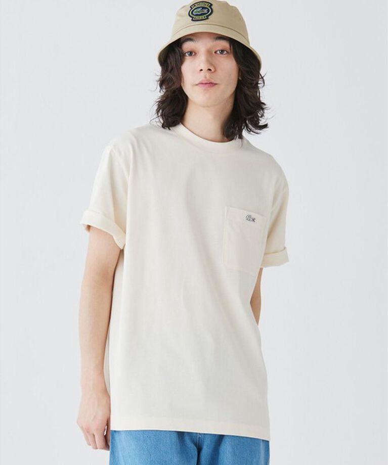 LACOSTE「アウトラインクロックポケット半袖Tシャツ」|Tシャツ・カットソー|