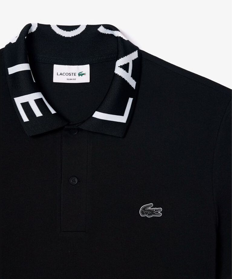 LACOSTE「オーガニックコットン ミニ鹿の子 通気性 ストレッチ ジャカードリブニットカラーポロシャツ」|ポロシャツ|