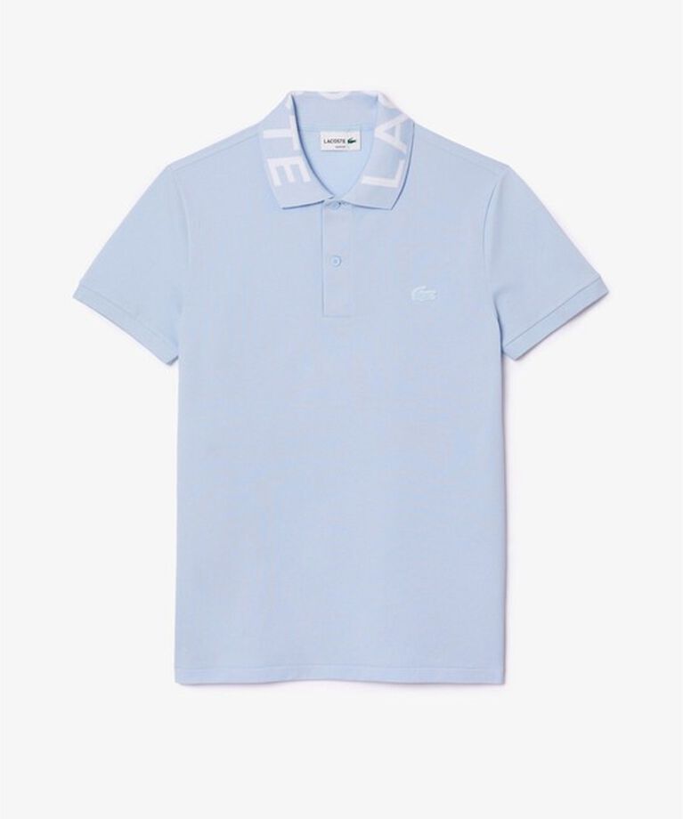LACOSTE「オーガニックコットン ミニ鹿の子 通気性 ストレッチ ジャカードリブニットカラーポロシャツ」|ポロシャツ|