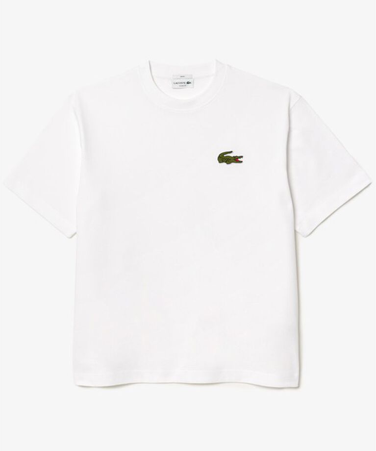 LACOSTE「シェニールワニロゴ オーバーサイズ半袖Tシャツ / ルーズフィットT」|Tシャツ・カットソー|
