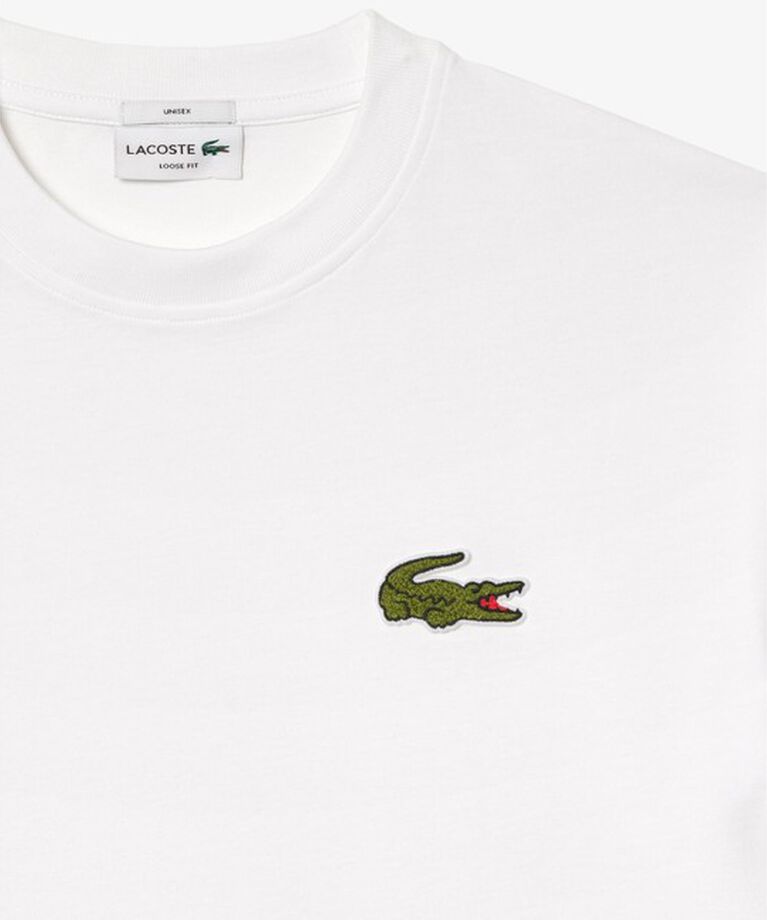 LACOSTE「シェニールワニロゴ オーバーサイズ半袖Tシャツ / ルーズフィットT」|Tシャツ・カットソー|