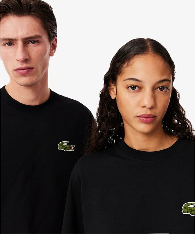 LACOSTE「シェニールワニロゴ オーバーサイズ半袖Tシャツ / ルーズフィットT」|Tシャツ・カットソー|
