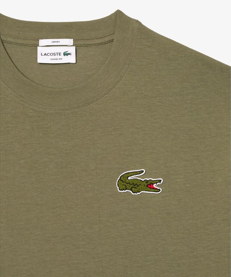 LACOSTE「シェニールワニロゴ オーバーサイズ半袖Tシャツ / ルーズフィットT」|Tシャツ・カットソー|