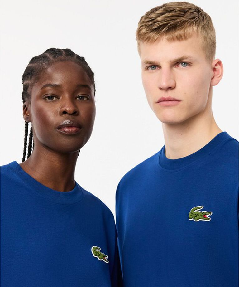 LACOSTE「シェニールワニロゴ オーバーサイズ半袖Tシャツ / ルーズフィットT」|Tシャツ・カットソー|