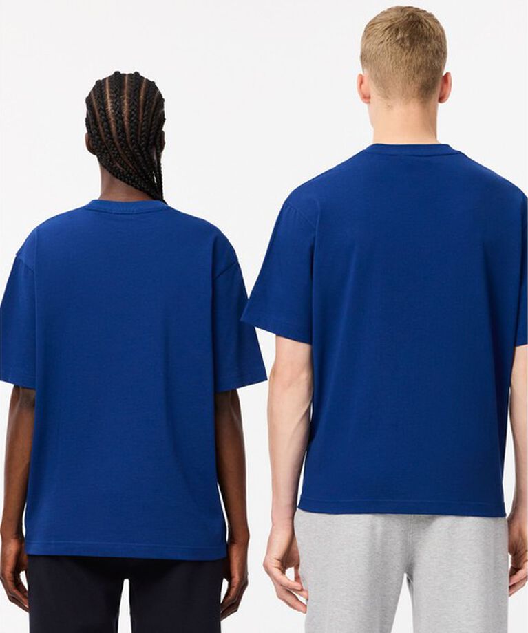 LACOSTE「シェニールワニロゴ オーバーサイズ半袖Tシャツ / ルーズフィットT」|Tシャツ・カットソー|