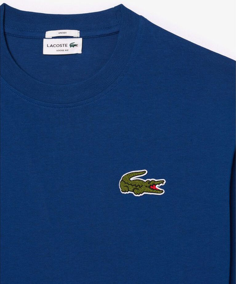 LACOSTE「シェニールワニロゴ オーバーサイズ半袖Tシャツ / ルーズフィットT」|Tシャツ・カットソー|