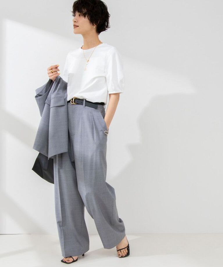 NOLLEY'S「BASIC 5分袖プルオーバーカットソー」|Tシャツ・カットソー|