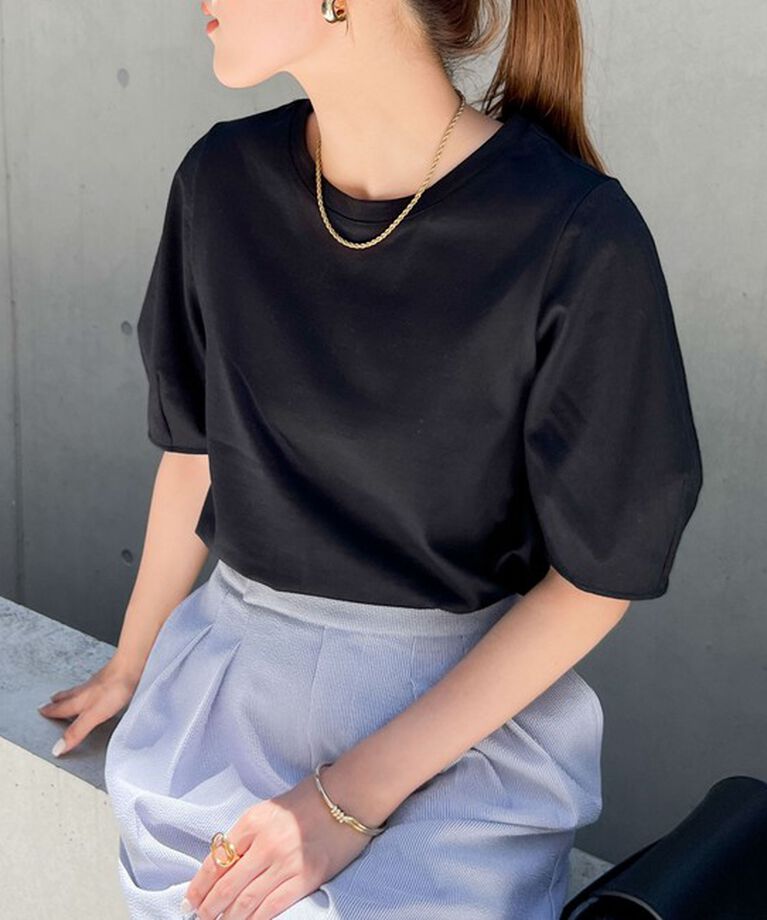 NOLLEY'S「BASIC 5分袖プルオーバーカットソー」|Tシャツ・カットソー|