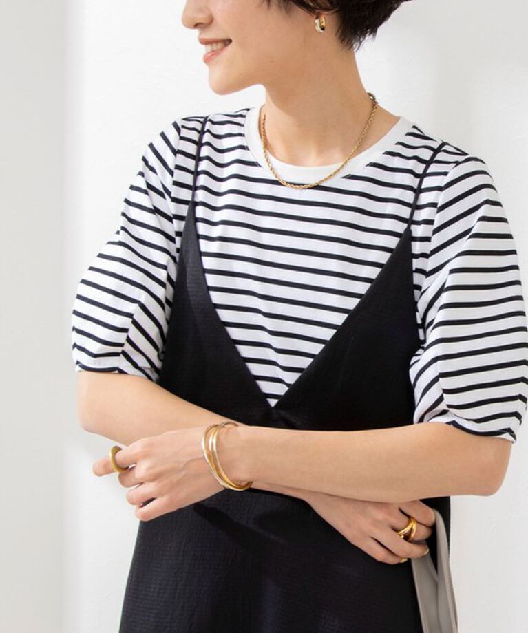 NOLLEY'S「BASIC 5分袖プルオーバーカットソー」|Tシャツ・カットソー|