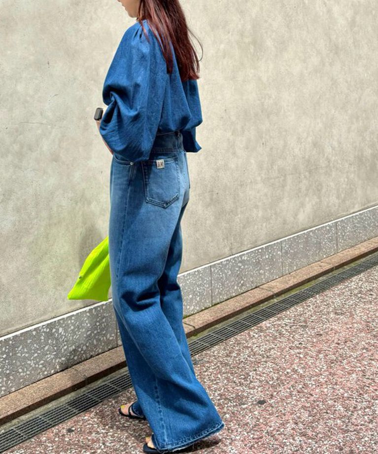 Rie Miller「＜飯豊まりえさん着用＞【RM denim】スリットフレアハイウエストデニム」|デニム|