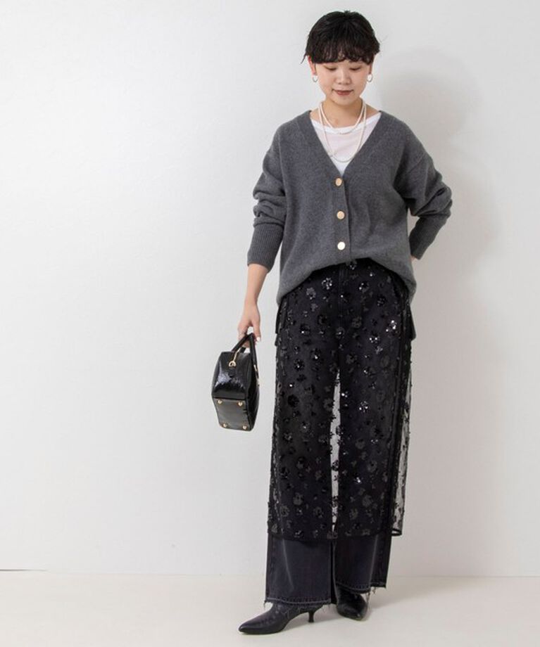 Rie Miller「＜飯豊まりえさん着用＞【RM denim】スリットフレアハイウエストデニム」|デニム|