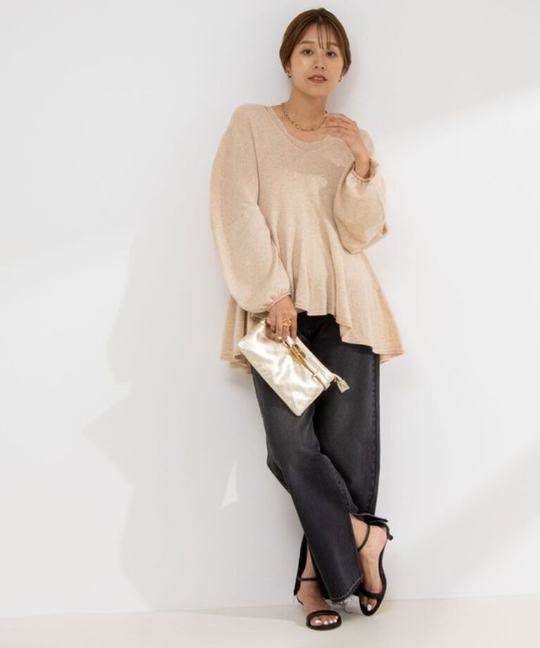 Rie Miller「＜飯豊まりえさん着用＞【RM denim】スリットフレアハイウエストデニム」|デニム|