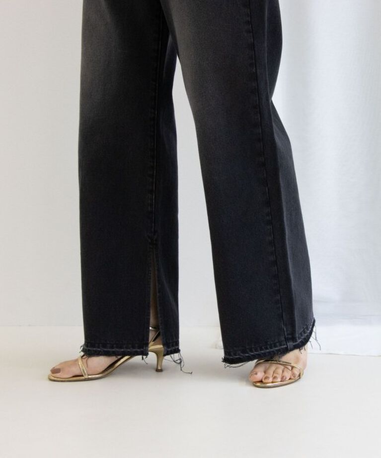 Rie Miller「＜飯豊まりえさん着用＞【RM denim】スリットフレアハイウエストデニム」|デニム|