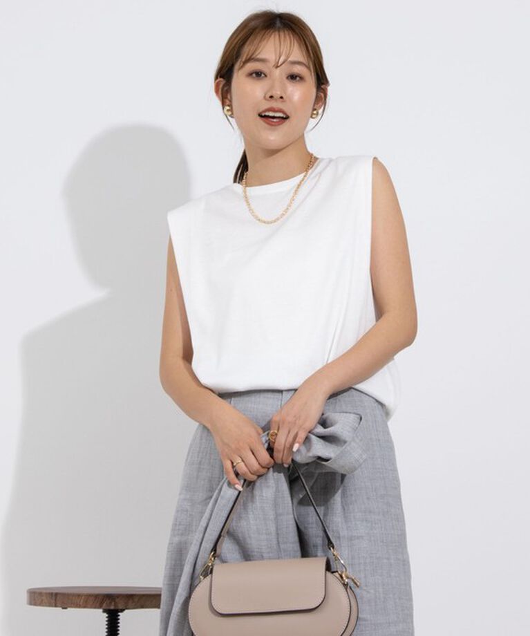 NOLLEY'S「タックノースリーブプルオーバーカットソー」|Tシャツ・カットソー|