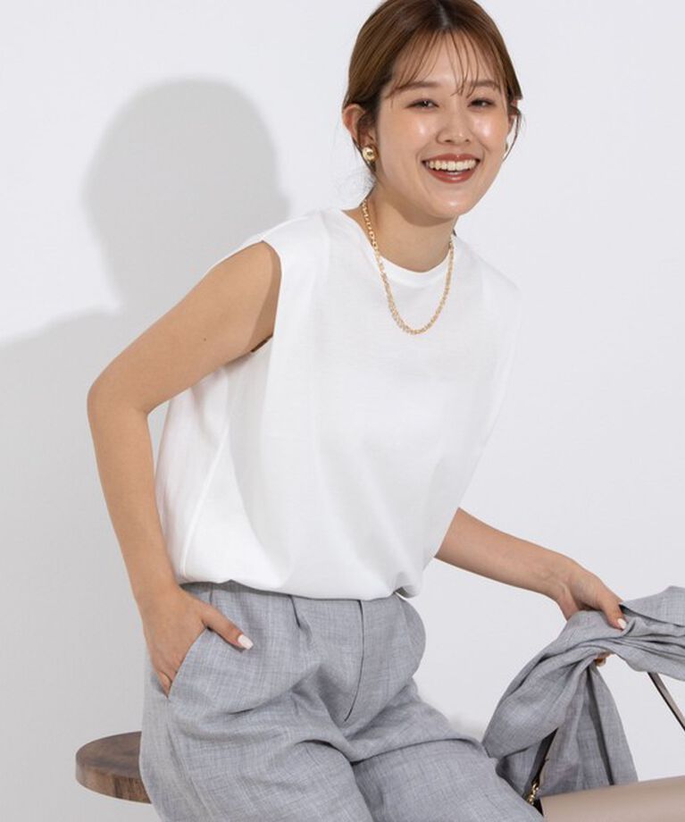 NOLLEY'S「タックノースリーブプルオーバーカットソー」|Tシャツ・カットソー|