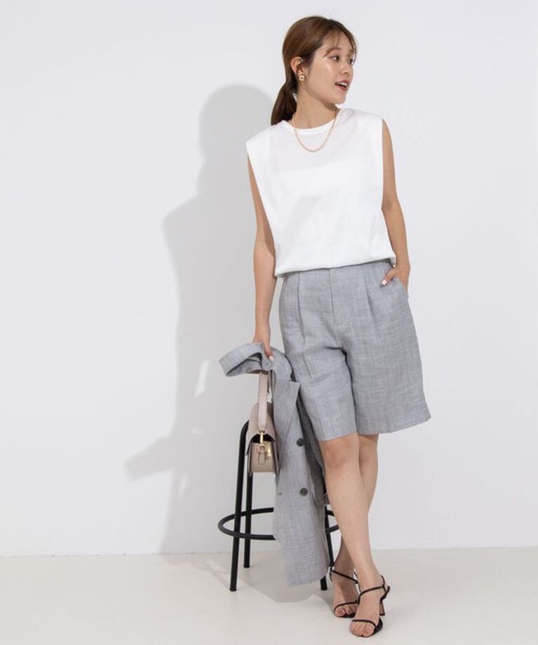 NOLLEY'S「タックノースリーブプルオーバーカットソー」|Tシャツ・カットソー|