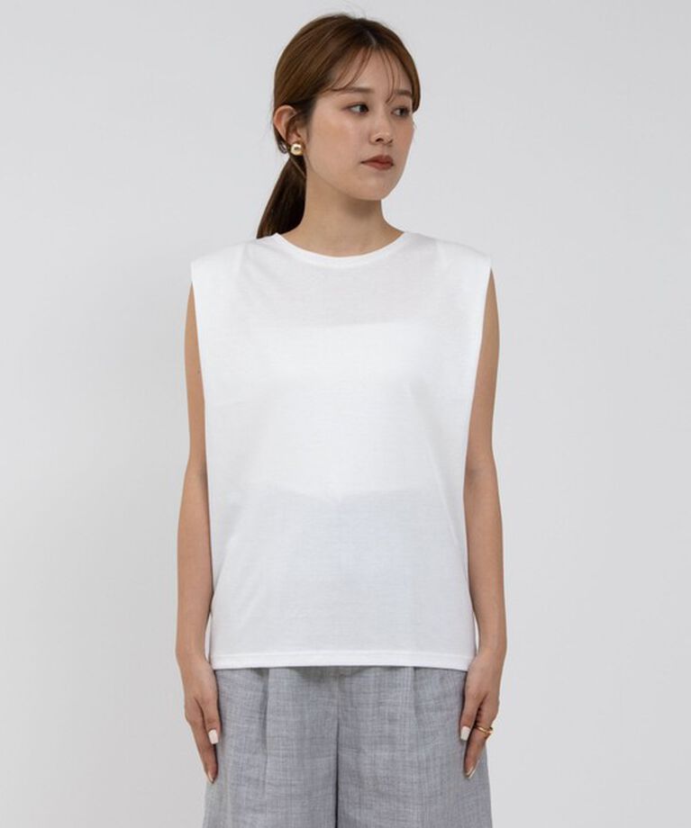 NOLLEY'S「タックノースリーブプルオーバーカットソー」|Tシャツ・カットソー|