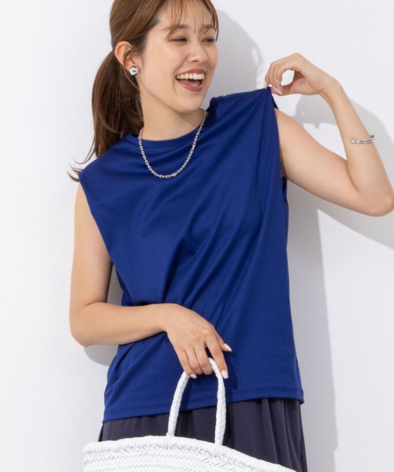 NOLLEY'S「タックノースリーブプルオーバーカットソー」|Tシャツ・カットソー|