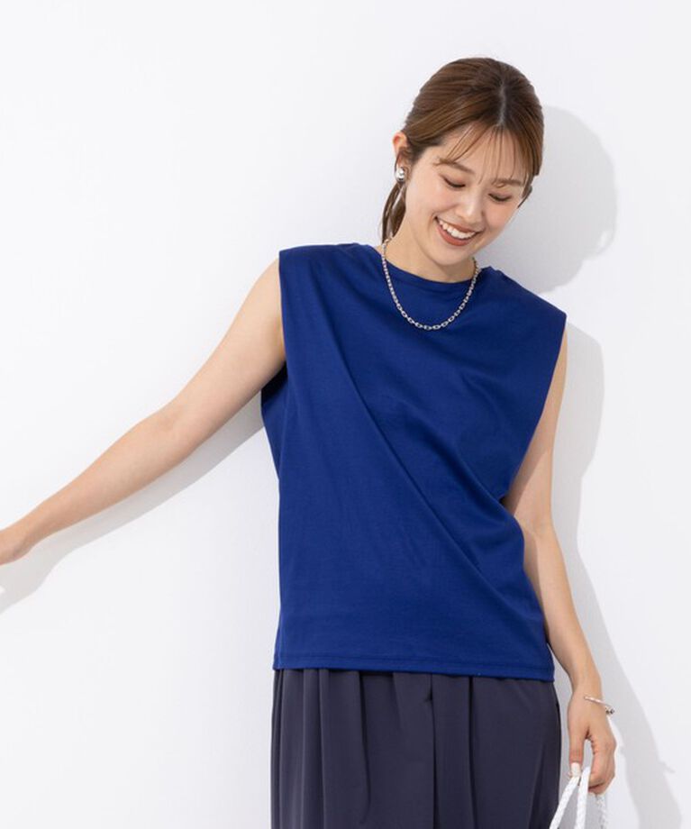 NOLLEY'S「タックノースリーブプルオーバーカットソー」|Tシャツ・カットソー|