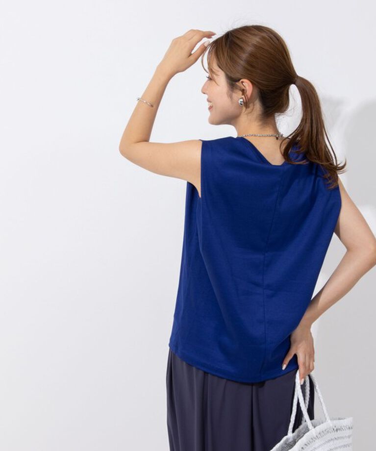 NOLLEY'S「タックノースリーブプルオーバーカットソー」|Tシャツ・カットソー|