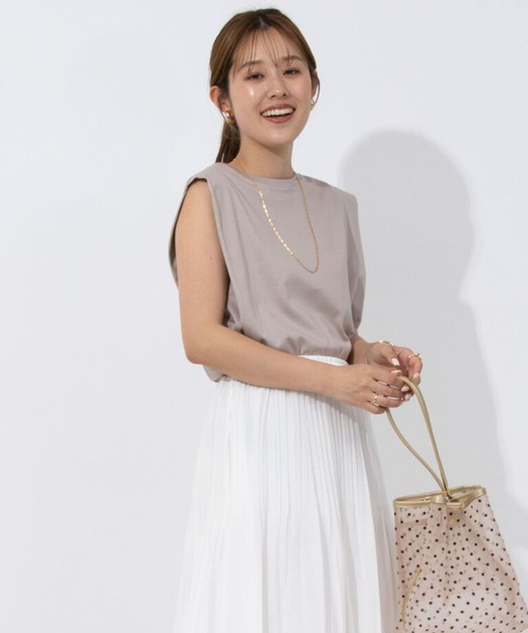 NOLLEY'S「タックノースリーブプルオーバーカットソー」|Tシャツ・カットソー|