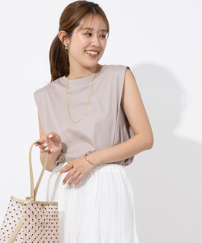 NOLLEY'S「タックノースリーブプルオーバーカットソー」|Tシャツ・カットソー|