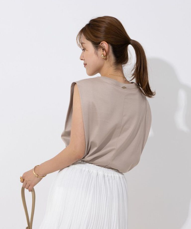 NOLLEY'S「タックノースリーブプルオーバーカットソー」|Tシャツ・カットソー|