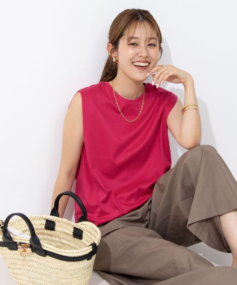 NOLLEY'S「タックノースリーブプルオーバーカットソー」|Tシャツ・カットソー|