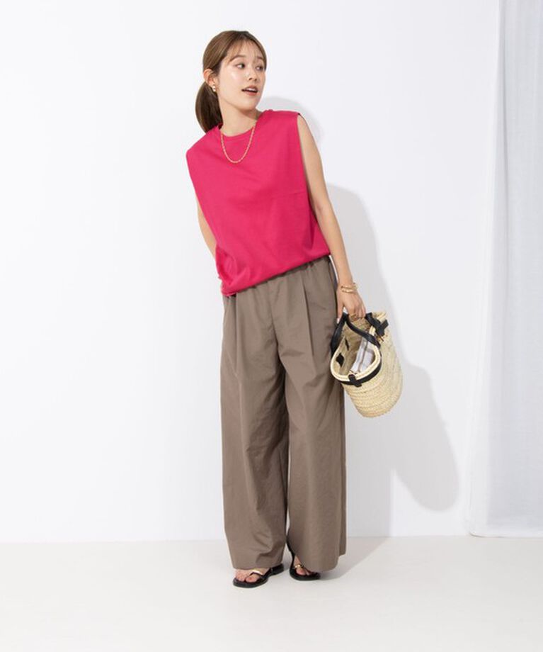 NOLLEY'S「タックノースリーブプルオーバーカットソー」|Tシャツ・カットソー|