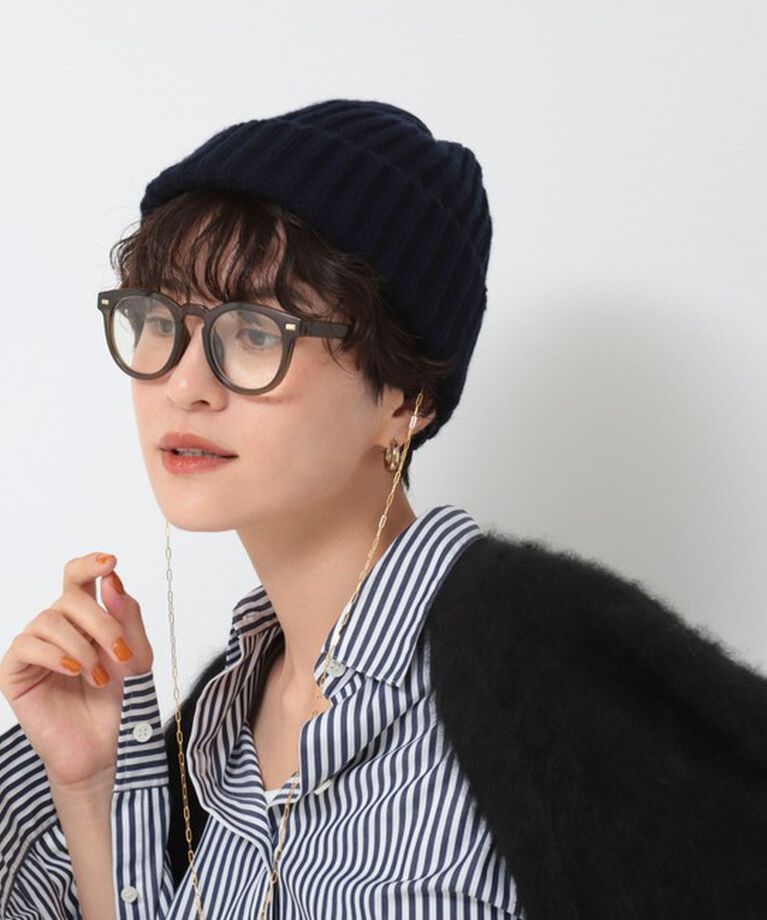 NOLLEY'S「【COSY/コージー】チェーン付リブボブキャップ」|ニット帽|