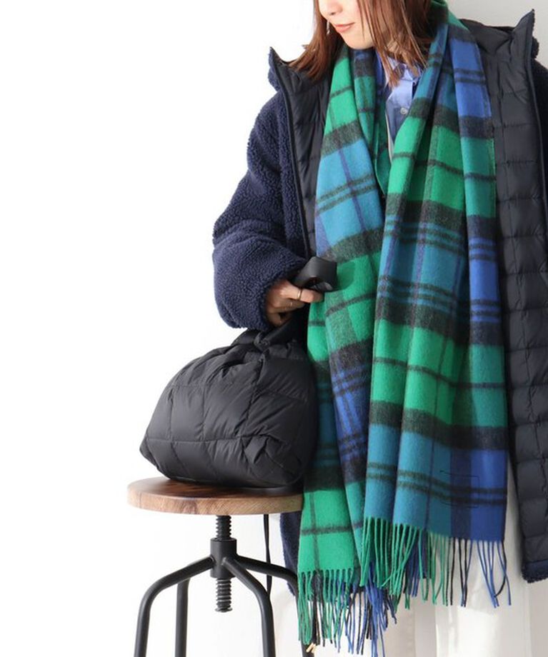 NOLLEY'S「【TWEEDMILL/ツィードミル】◇【WEB限定】ラムズウールストール」|ストール|グリーン系1