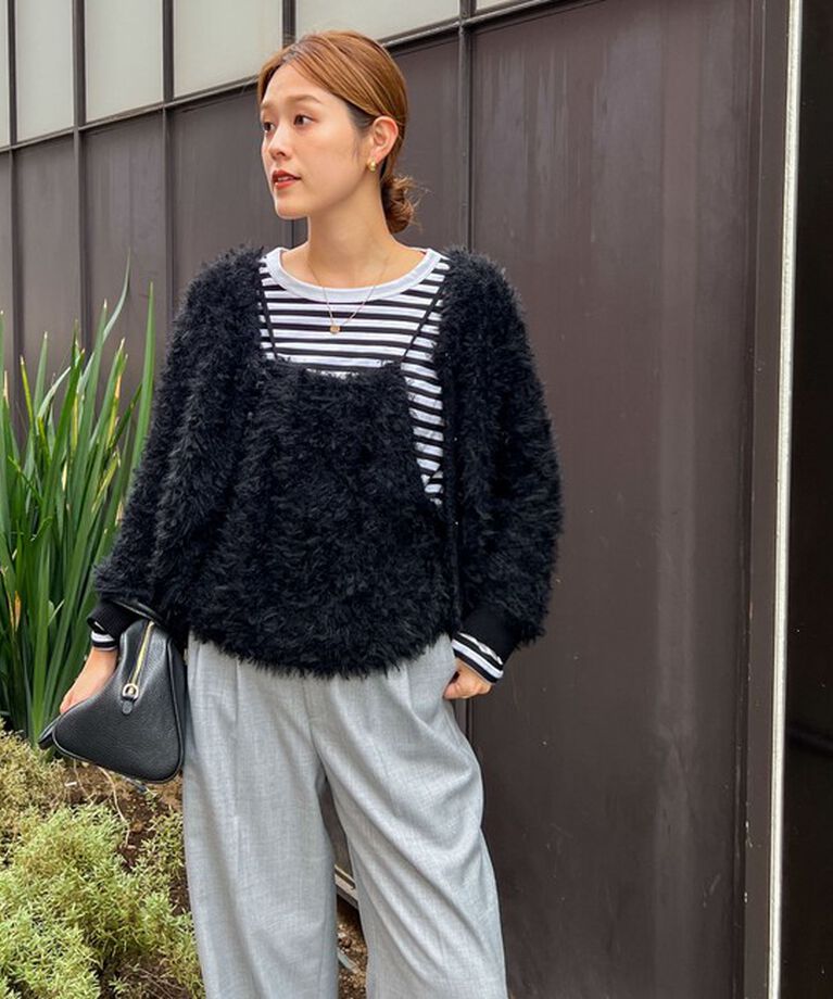 Rie Miller「チュールフェザーヤーンニットビスチェ」|ニット・セーター|