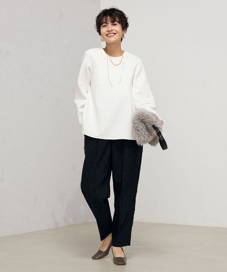 NOLLEY'S「ウォッシャブルエアボールフレアプルオーバーカットソー」|Tシャツ・カットソー|