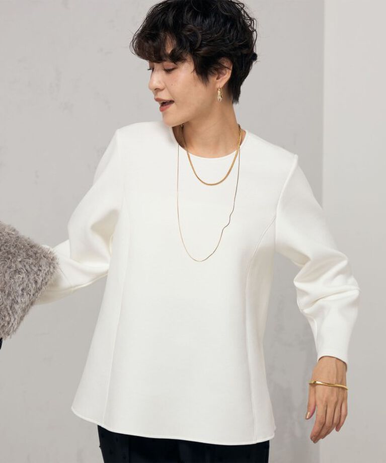 NOLLEY'S「ウォッシャブルエアボールフレアプルオーバーカットソー」|Tシャツ・カットソー|