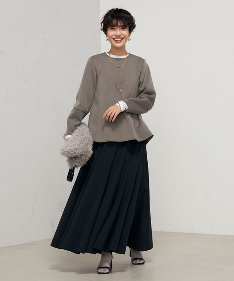 NOLLEY'S「ウォッシャブルエアボールフレアプルオーバーカットソー」|Tシャツ・カットソー|