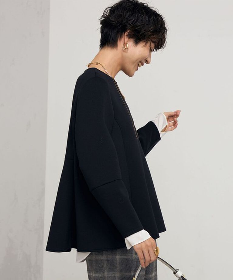 NOLLEY'S「ウォッシャブルエアボールフレアプルオーバーカットソー」|Tシャツ・カットソー|