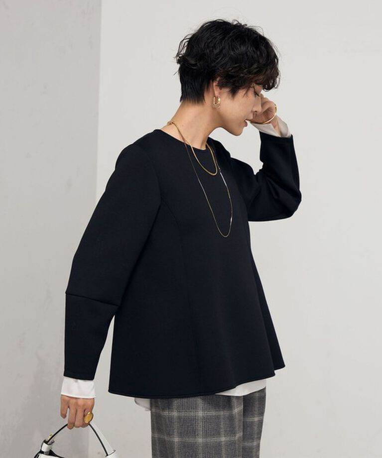 NOLLEY'S「ウォッシャブルエアボールフレアプルオーバーカットソー」|Tシャツ・カットソー|