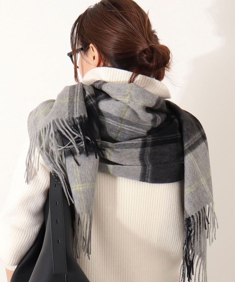 NOLLEY'S「◇【WEB限定カラーあり】カシミヤチェックストール」|ストール|グレー系1