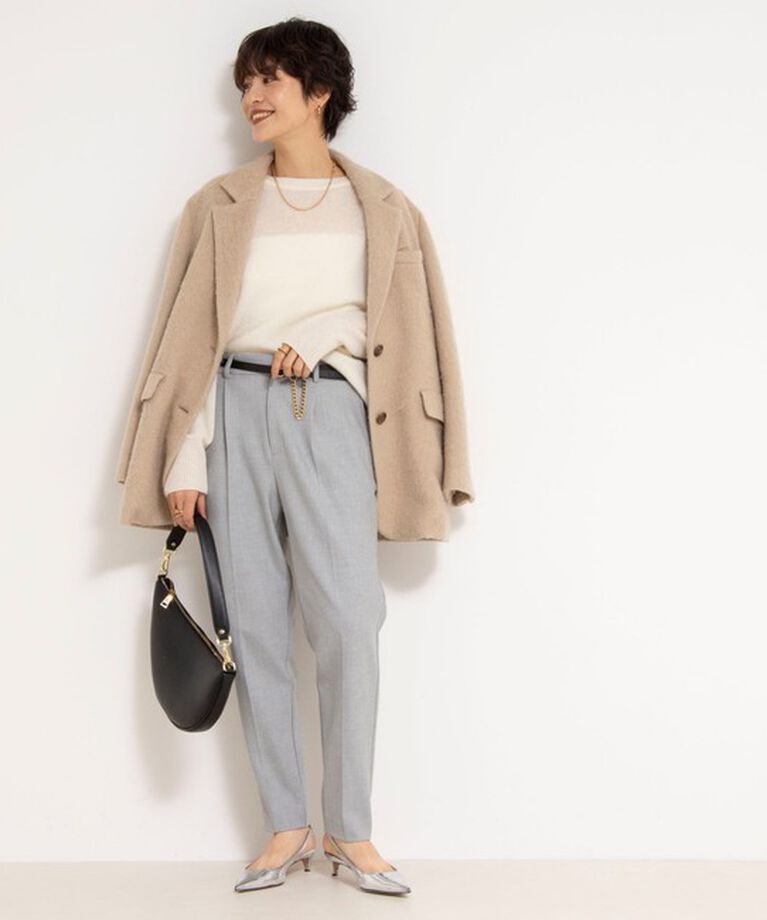 NOLLEY'S「ウォッシャブル裏起毛タックスリムパンツ」|その他|